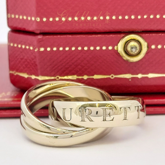 Cartier Amour Et Trinity Ring in White Gold, Size 52