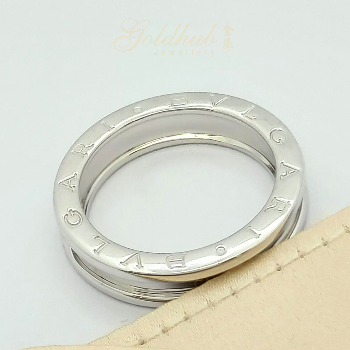 18k Pre-loved Bvlgari B.zero1 1 Band Ring in White Gold