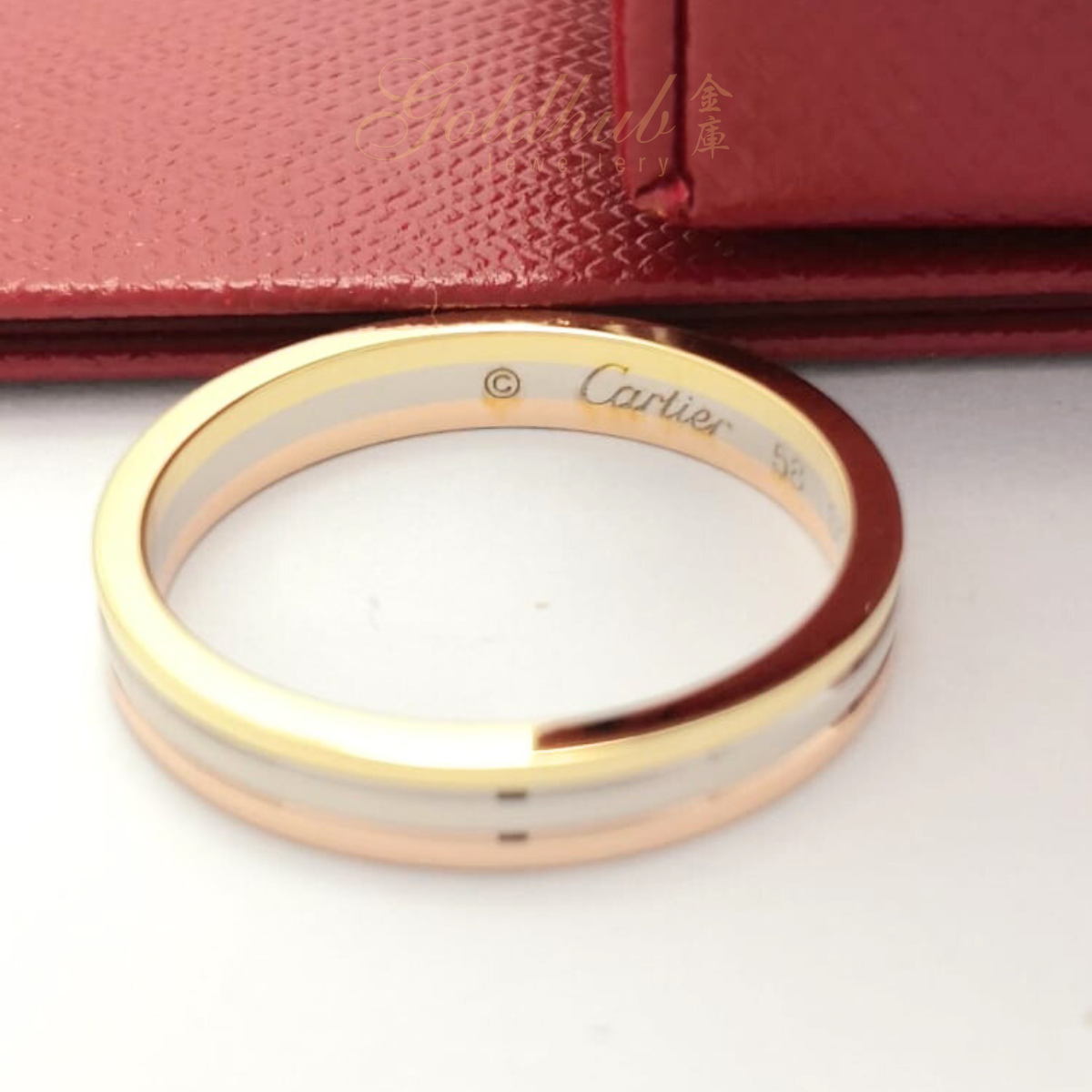 Vendome Louis Cartier Ring in Tri-colour Gold
