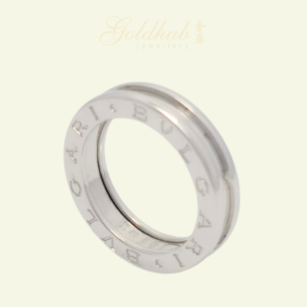 18K Pre-loved Bvlgari B.zero1 One Band Ring in White Gold