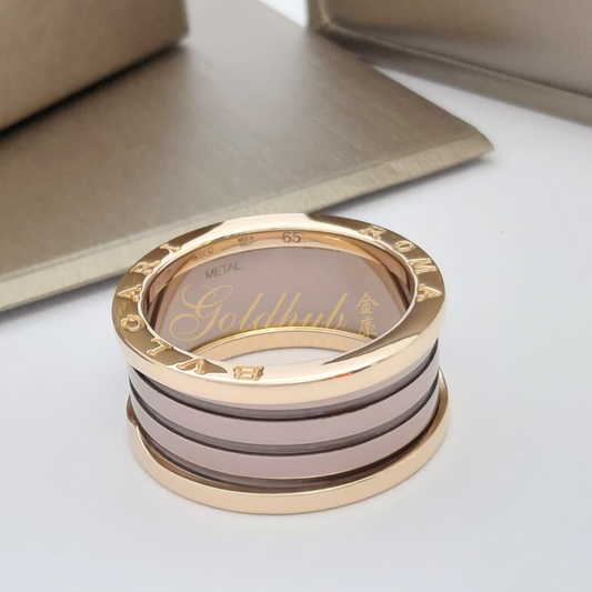 Bvlgari B.zero1 Rome Metal 4 Band Ring in Rose Gold