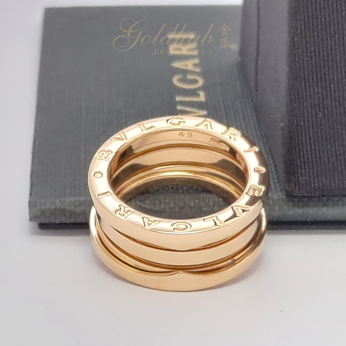 18k Pre-loved Bvlgari B.zero1 3 Band Ring in Rose Gold