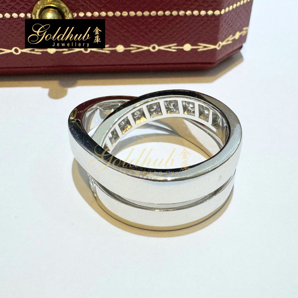 Cartier Paris Nouvelle Vogue Diamond Ring in White Gold, Size 51