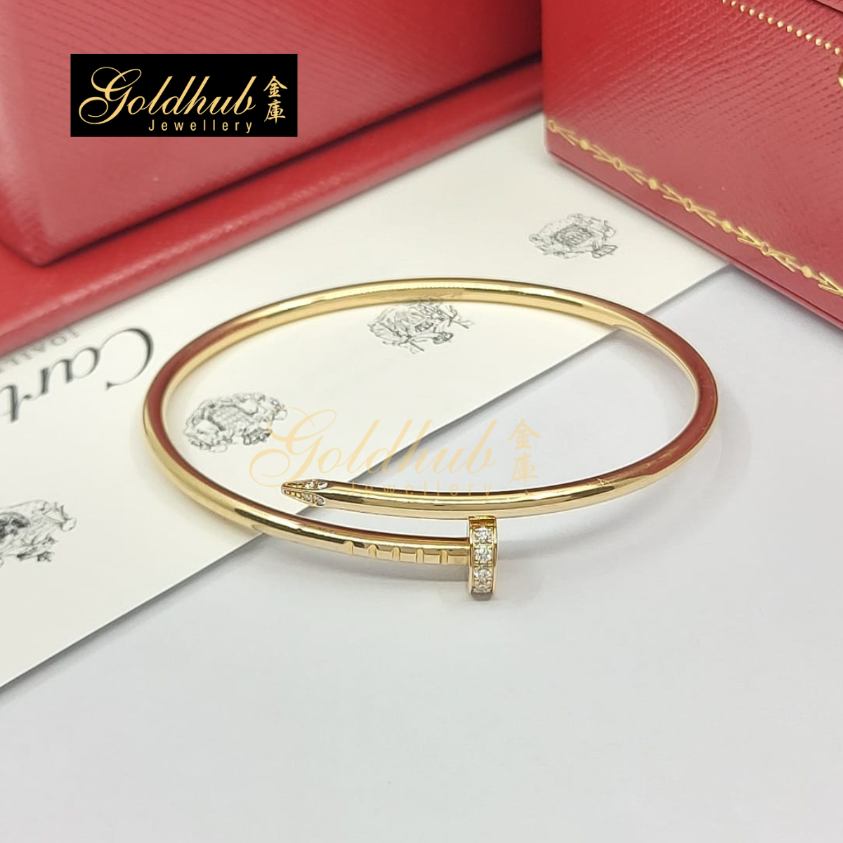 Cartier Juste Un Clou Diamond Bracelet, Small Model in Rose Gold, Size 15