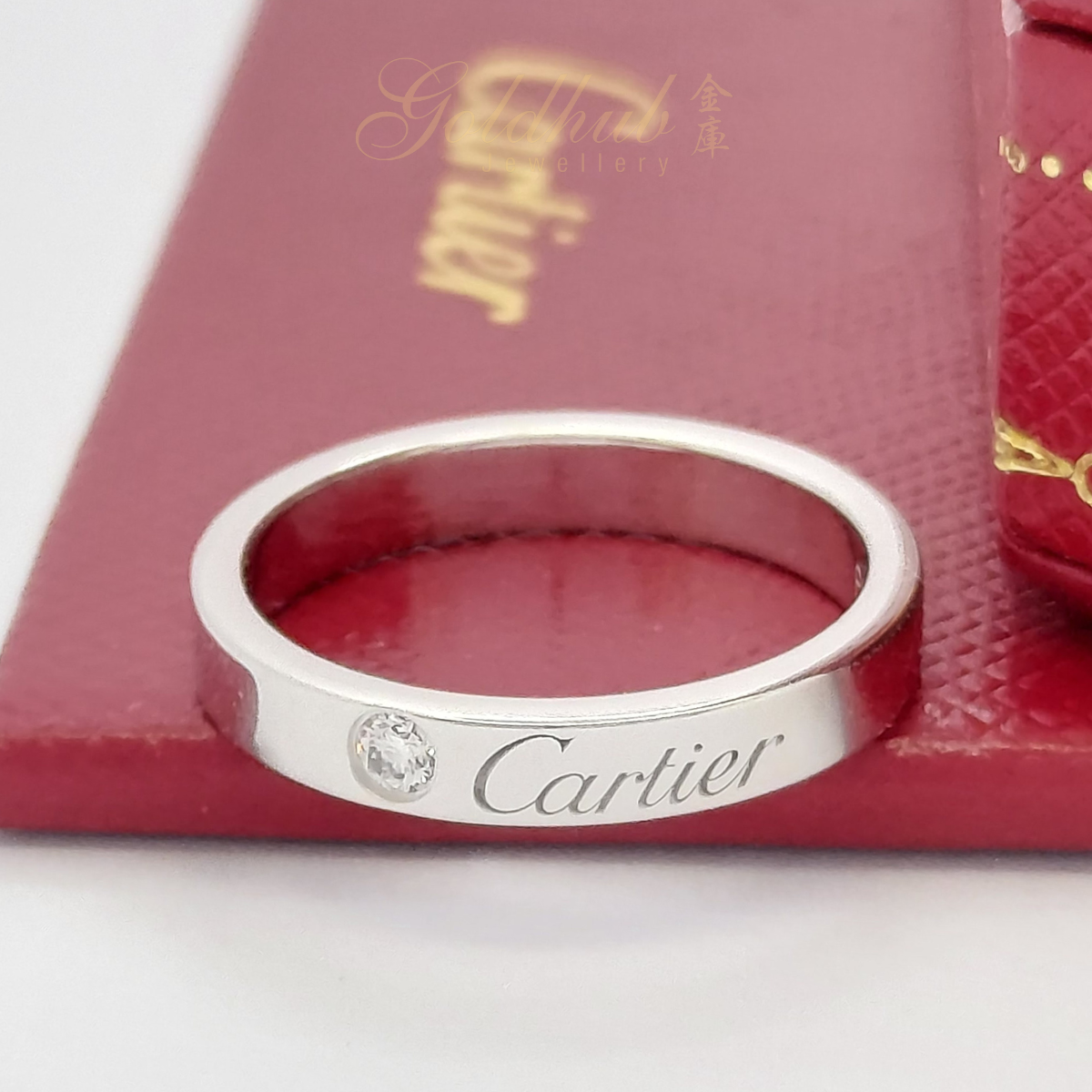 PT950 Pre-loved Cartier C De Cartier Wedding Diamond Ring in Platinum