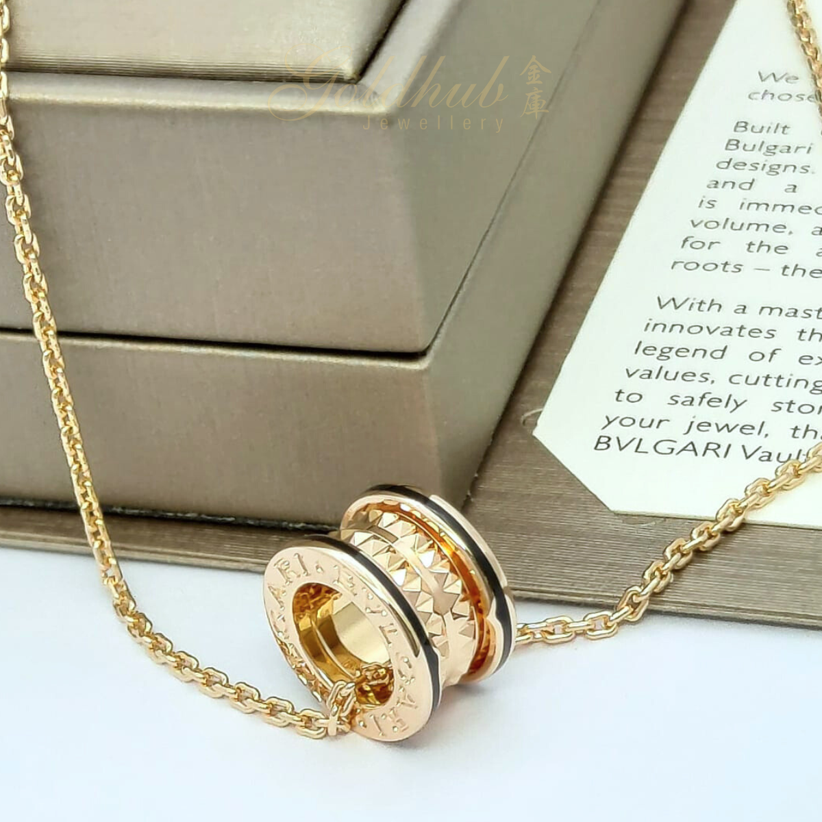 18k Pre-loved Bvlgari B-zero1 Rock Necklace in Rose Gold