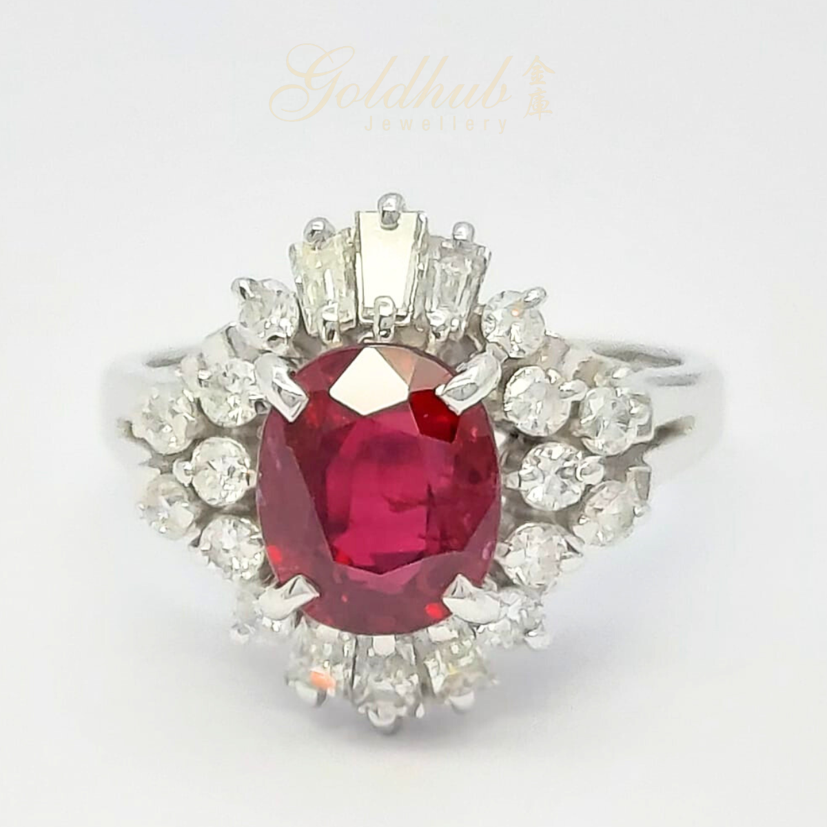 Wedding ring with on sale ruby and diamonds