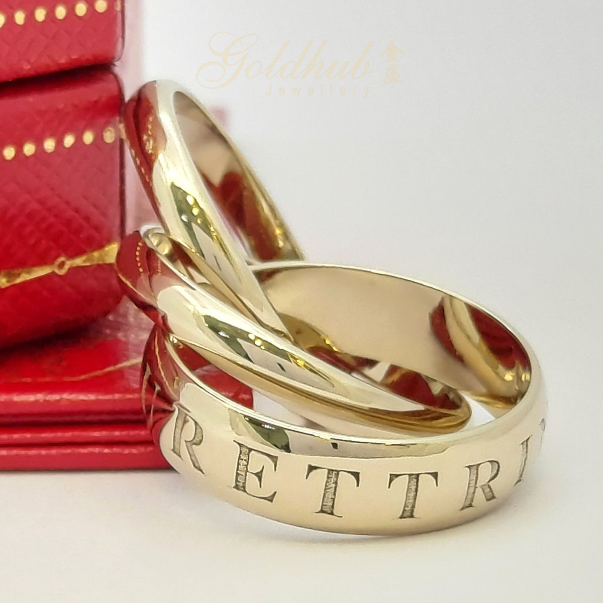 18k Pre-loved Cartier Amour Et Trinity Ring in White Gold