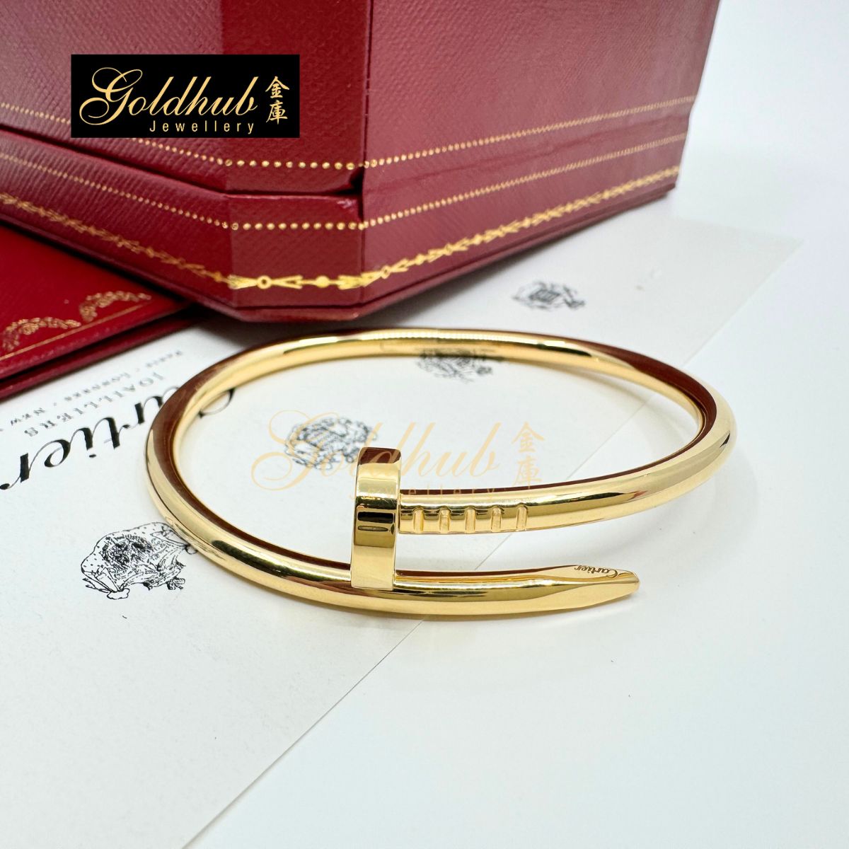 Cartier Juste Un Clou Bracelet, Classic Model in Yellow Gold, Size 15
