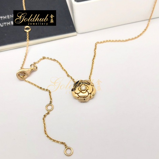 Chanel Extrait De Camelia Necklace, Diamond in Rose Gold