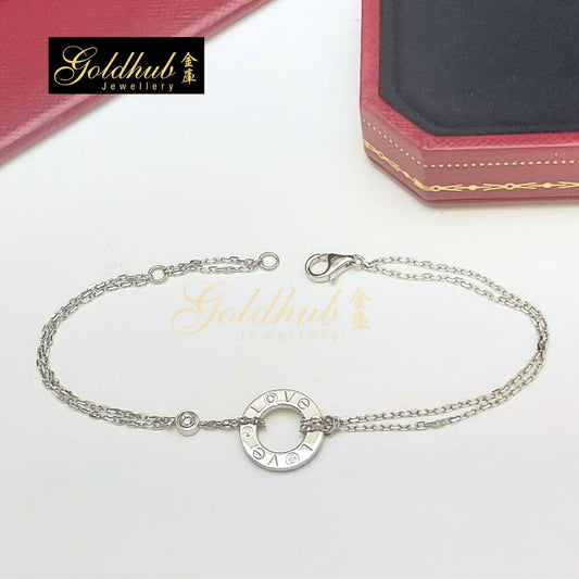 Cartier Love Bracelet, 2 diamonds in White Gold
