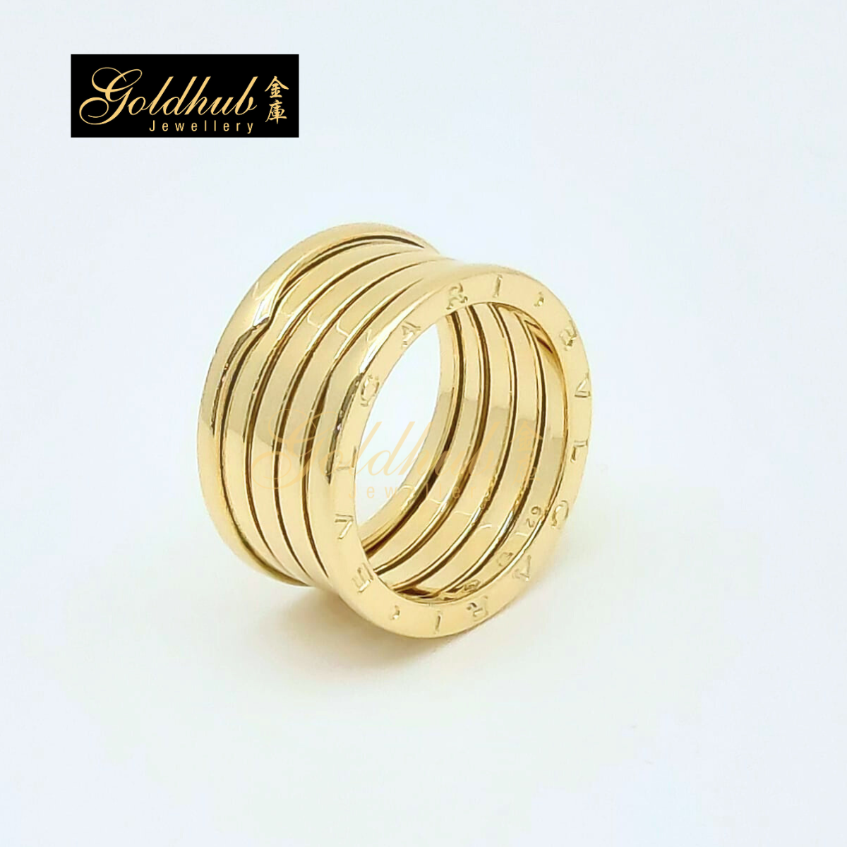 Bvlgari B.zero1 5 Band Ring in Yellow Gold, Size 62