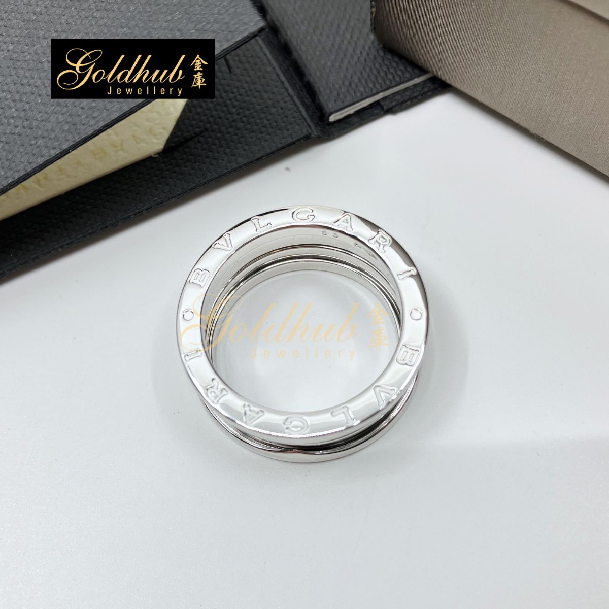 Bulgari B.zero1 3 Bands in White Gold Size 56
