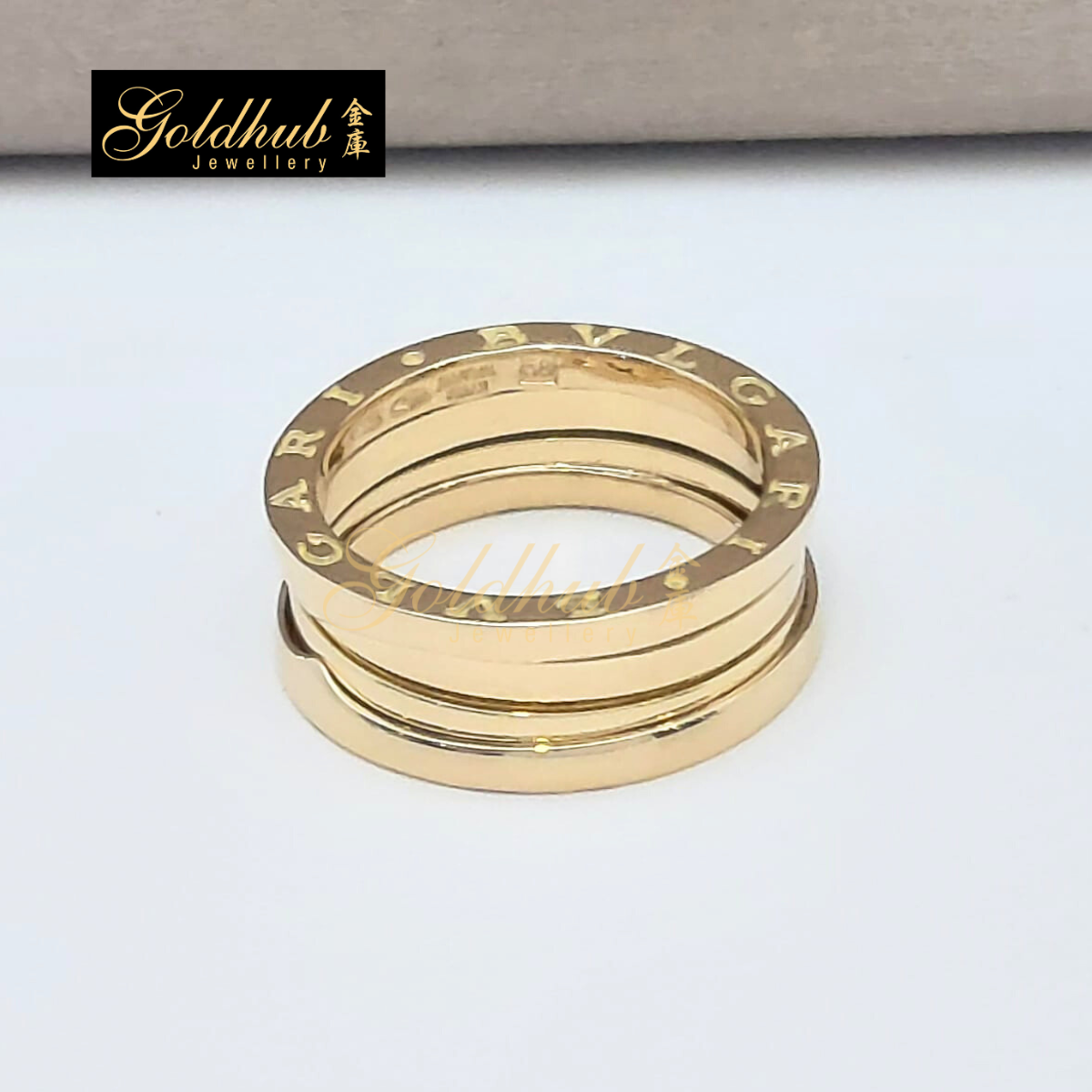 Bvlgari B.zero1 2 Band Ring in Yellow Gold, Size 58