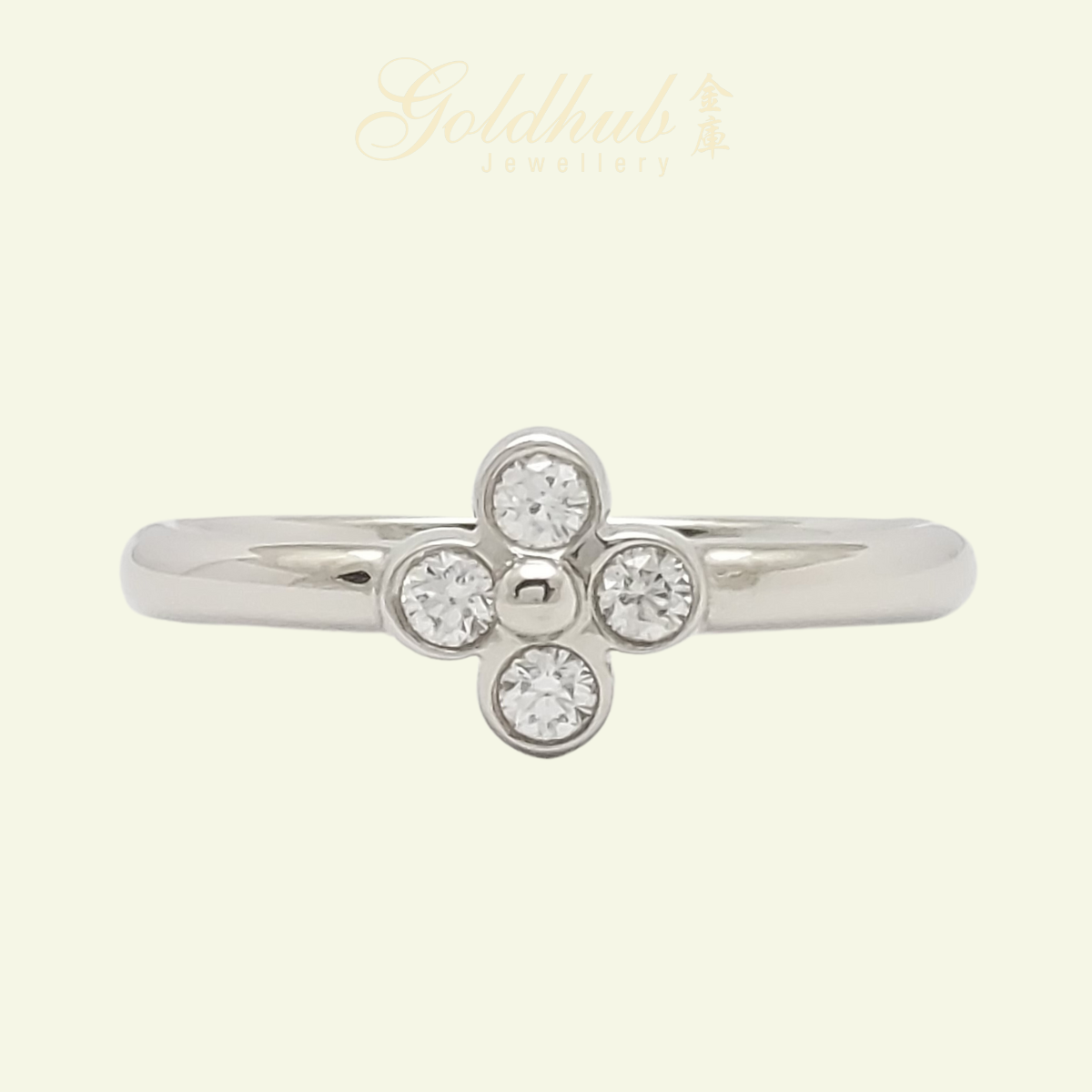 Tiffany & Co. Diamond Ring in Platinum, Size 4.5
