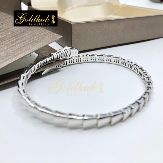 Buglari Serpenti Viper Bracelet in white Gold, Size L