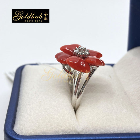 Japanese Coral Flower Ring by Lithosphere