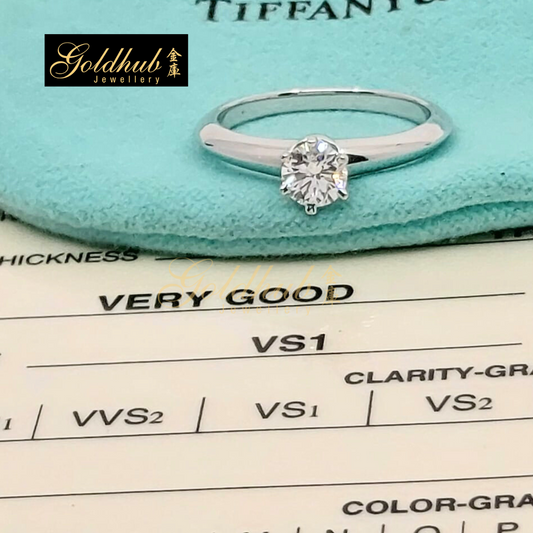 Tiffany & Co Round Brilliant 0.44ct Diamond Ring in Platinum