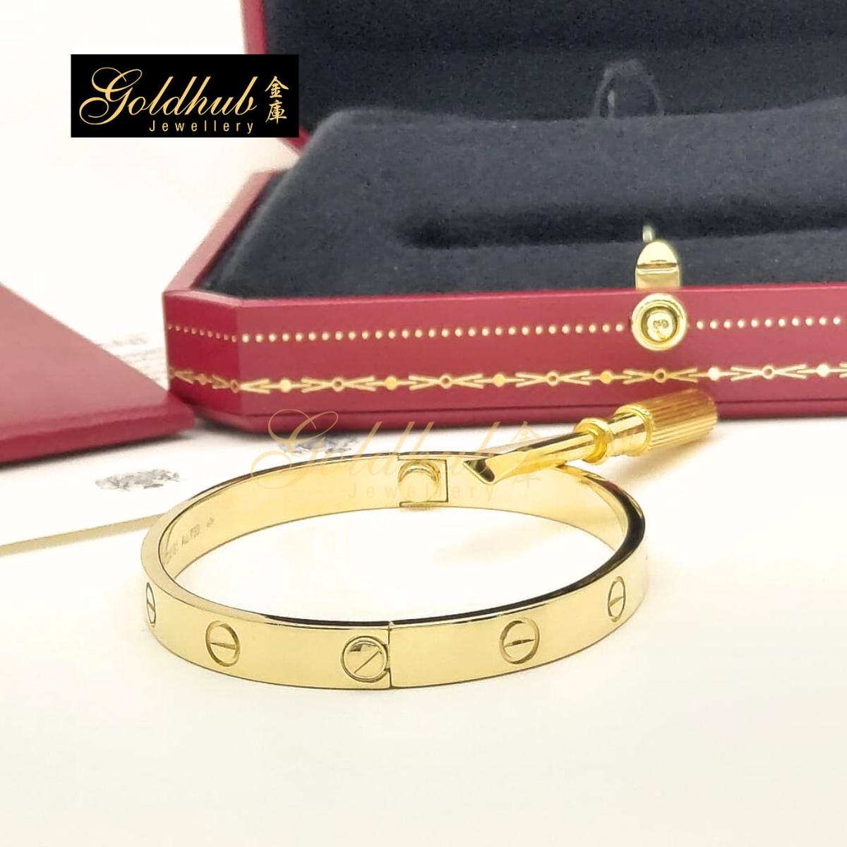 Cartier Love Bracelet, Classic Model in Yellow Gold, Size 17