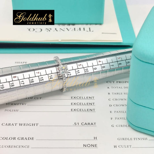 Tiffany True Engagement Ring, Tiffany True Diamond 0.51ct in Platinum