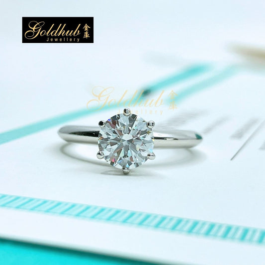 The Tiffany Setting Ring, Solitaire Diamond 1.27ct in Platinum, Size 7