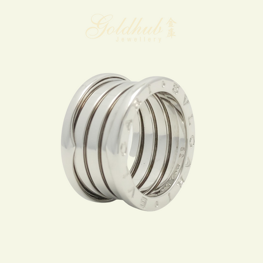 Bvlgari B.zero1 4 Band Ring in White Gold, Size 52