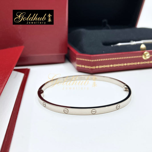 Cartier Love Bracelet, Small Model in White Gold, Size 17