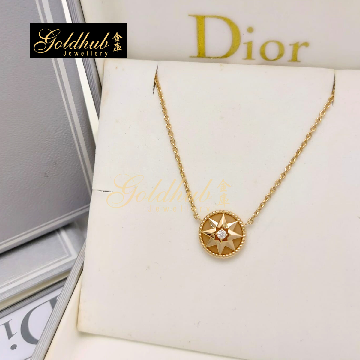 Dior Rose des Vents Necklace, Diamond Pink Opal in Rose Gold