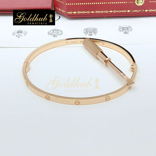 Cartier Love Bracelet, Small Model in Rose Gold, Size 19