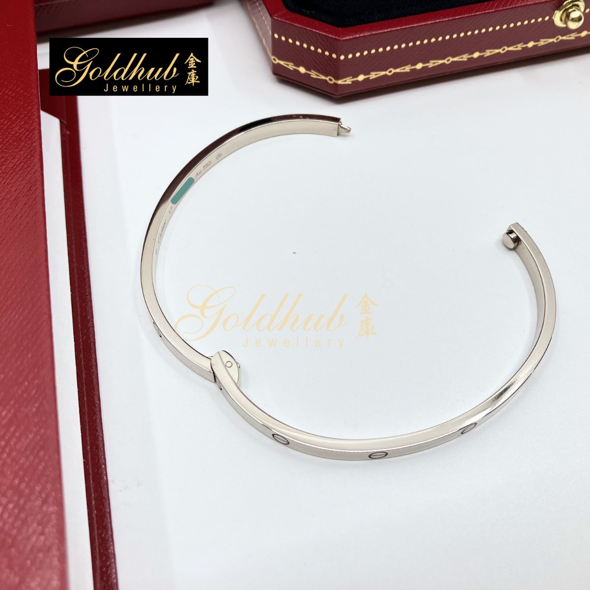 Cartier Love Bracelet, Small Model in White Gold, Size 17