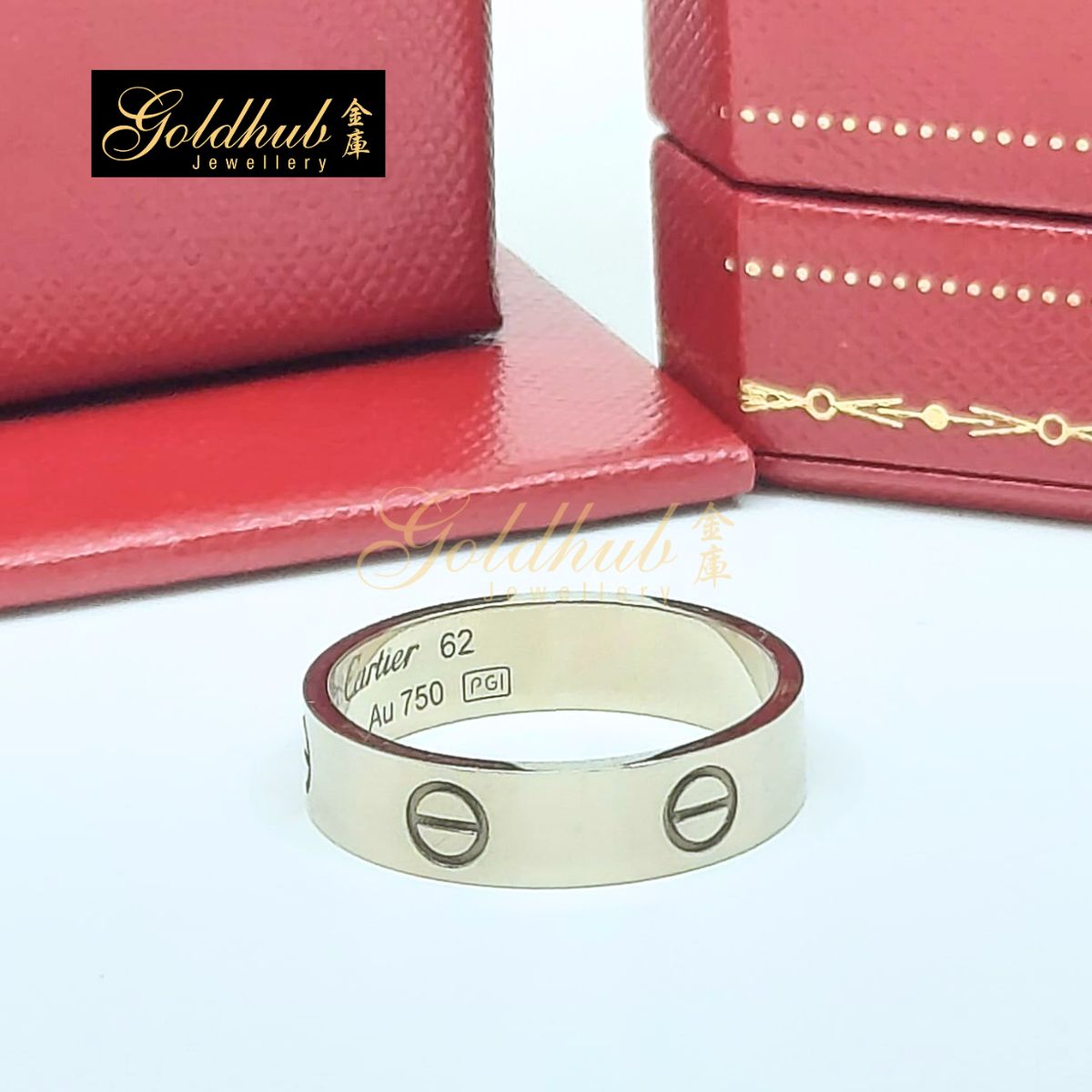 Cartier Love Ring, Classic Model in White Gold, Size 62