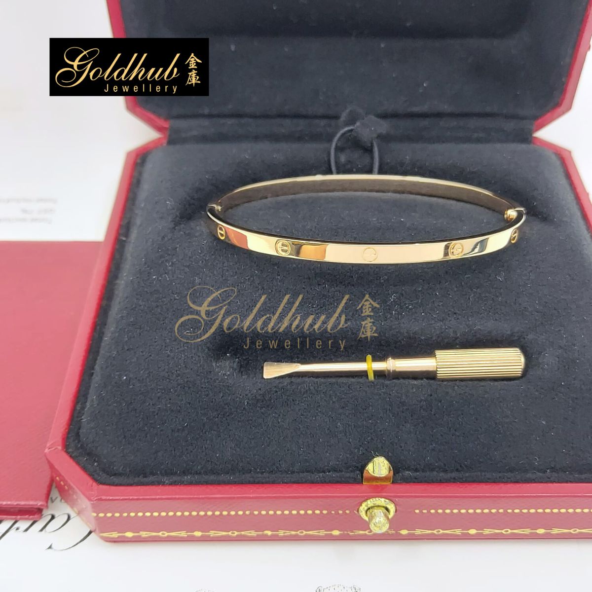 Cartier Love Bracelet, Small Model in Rose Gold, Size 19