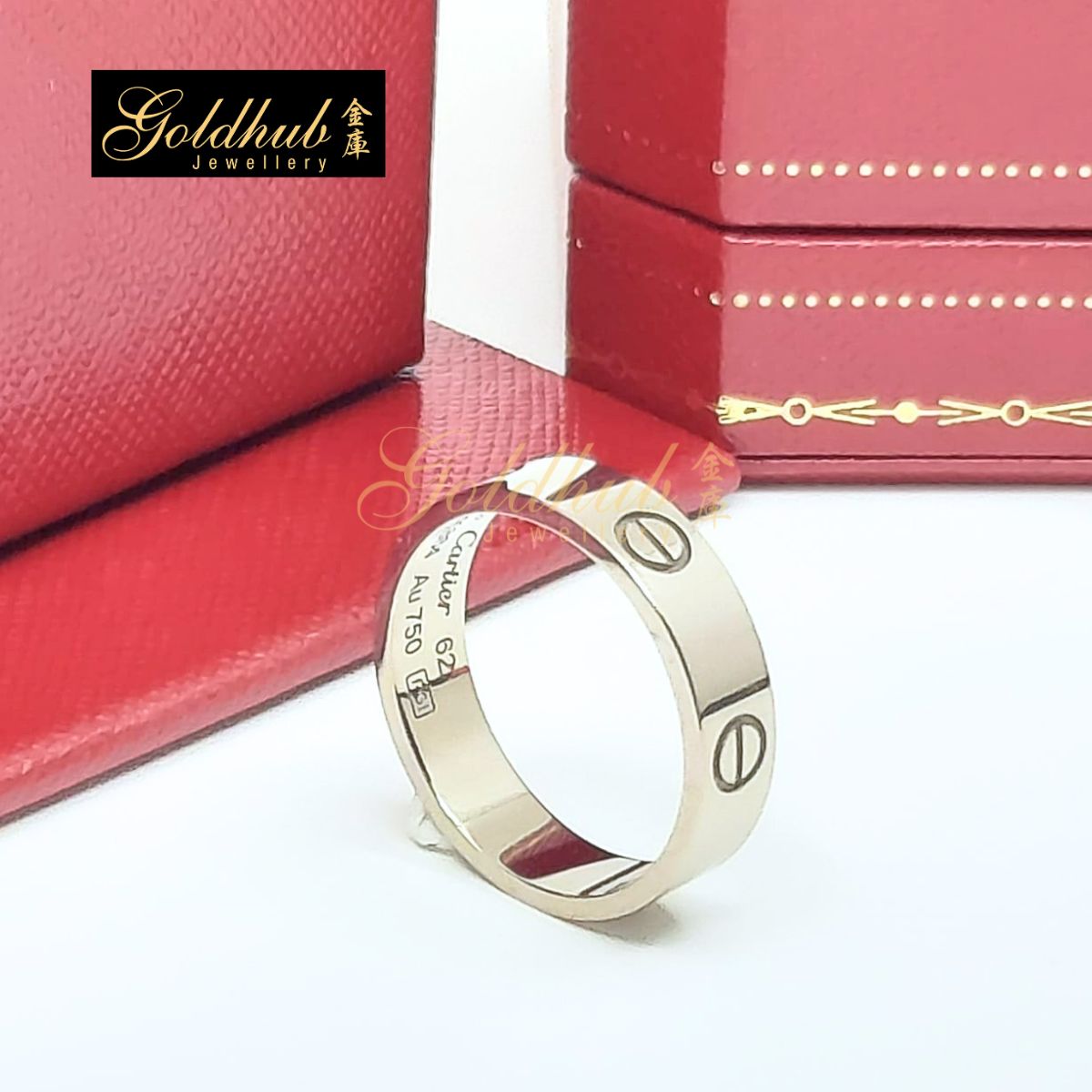 Cartier Love Ring, Classic Model in White Gold, Size 62