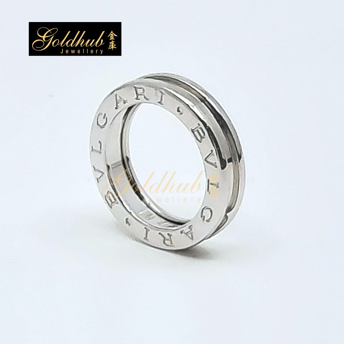 Bvlgari B.zero1 1 Band Ring in White Gold, Size 48