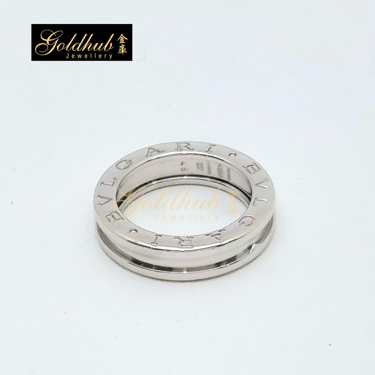 Bvlgari B.zero1 1 Band Ring in White Gold, Size 48