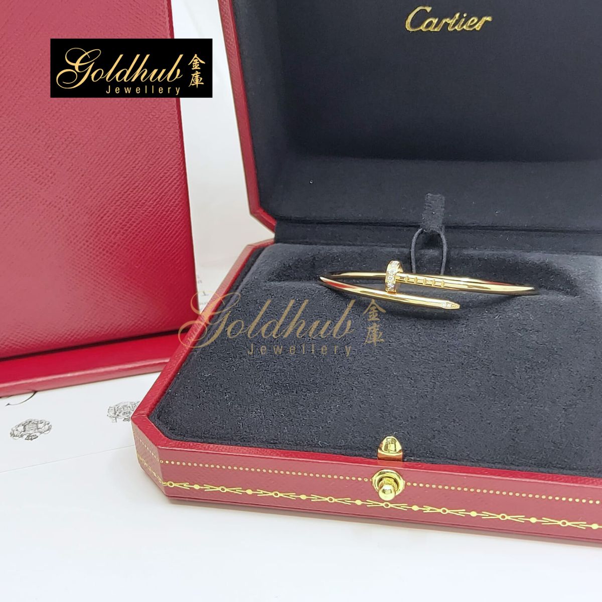 Cartier Juste Un Clou Bracelet, Small Model, Diamonds in Rose Gold, Size 15