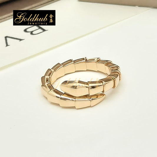 Bvlgari Serpenti Viper one-coil Ring in Rose Gold, Size M