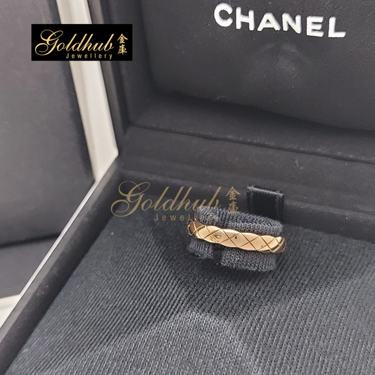 Chanel Coco Crush Ring, Mini Version in Rose Gold, Size 49