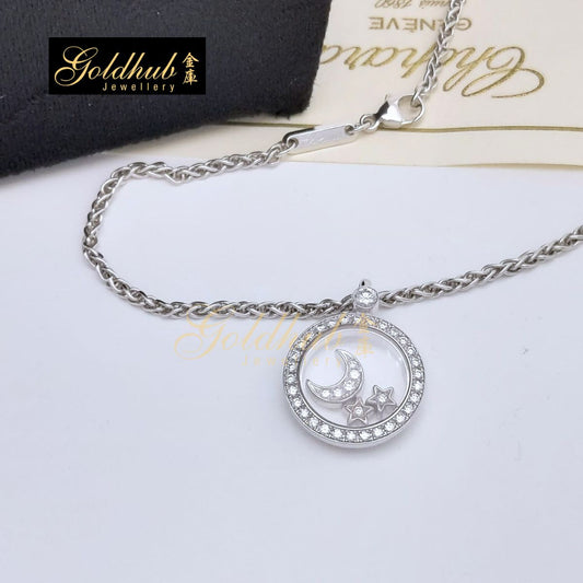 [Reserved] Chopard Happy Diamonds Necklace, Happy Sun and Stars in White Gold