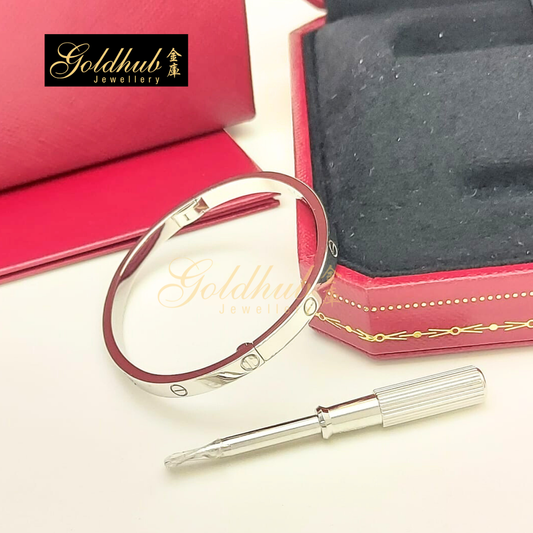 Cartier Love Bracelet, Small Model in White Gold, Size 15