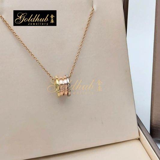 Bvlgari B.zero1 Necklace in White, Rose and Yellow Gold
