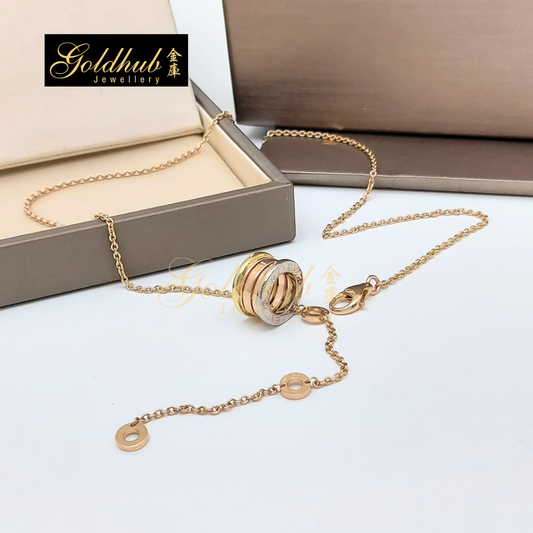 Bvlgari B.zero1 Necklace in White, Rose and Yellow Gold