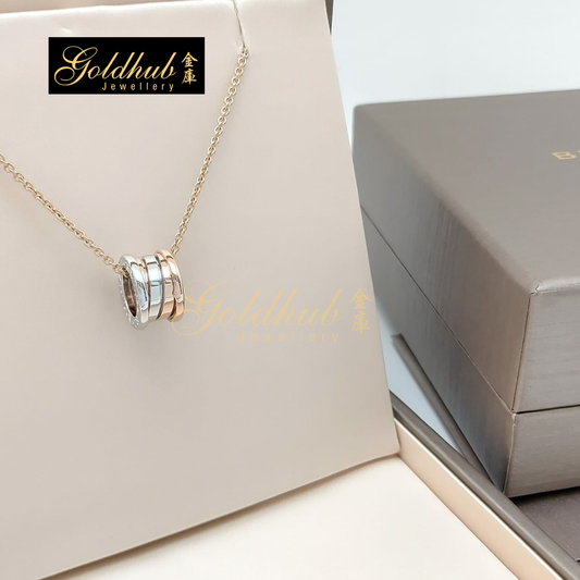 Bvlgari B.zero1 Necklace in White and Rose Gold