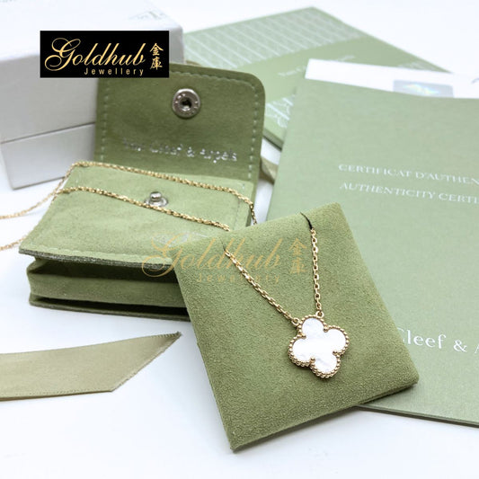 Van Cleef & Arpels Vintage Alhambra Pendant, Mother of Pearl in Yellow Gold