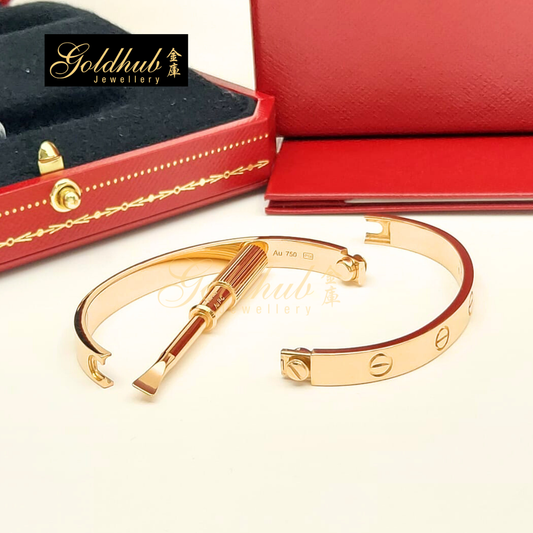 Cartier Love Bracelet, Classic Model in Rose Gold, Size 16