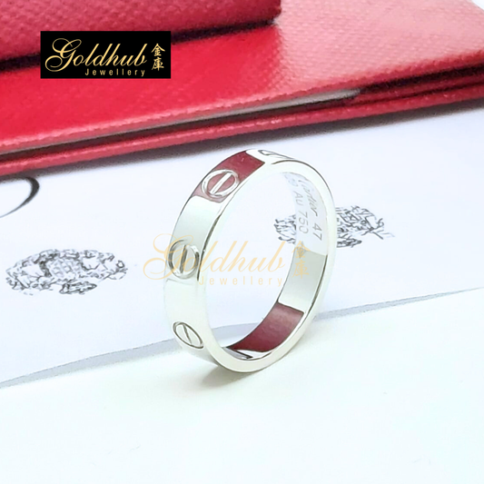 Cartier Love Ring, Small Model in White Gold, Size 47