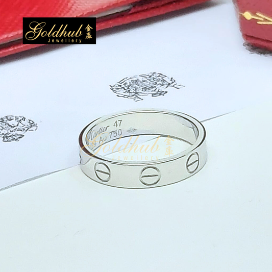 Cartier Love Ring, Small Model in White Gold, Size 47