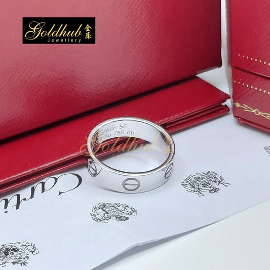 Cartier Love Ring, Classic Model in White Gold, Size 55
