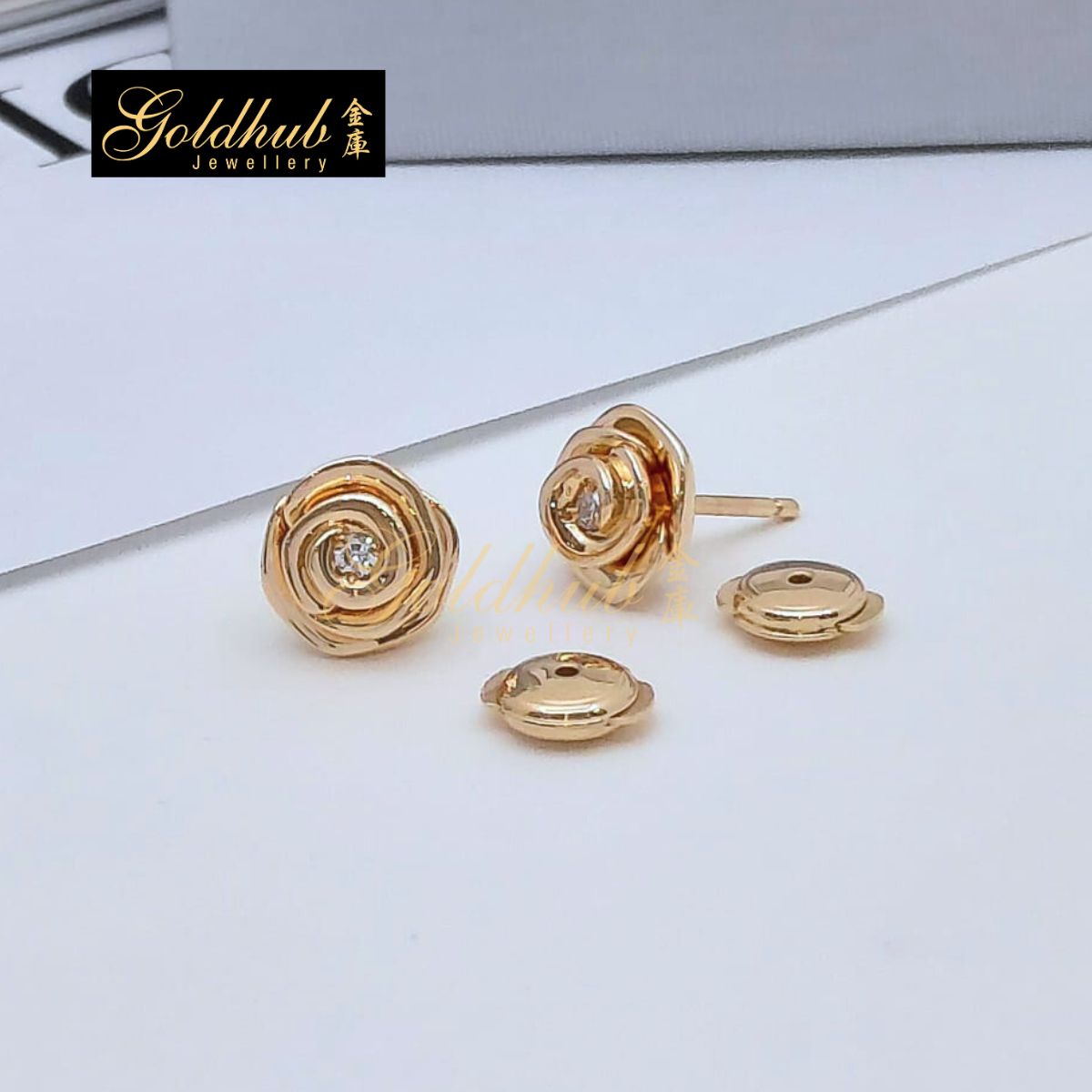 Dior Small Rose Dior Couture Earrings in Rose Gold