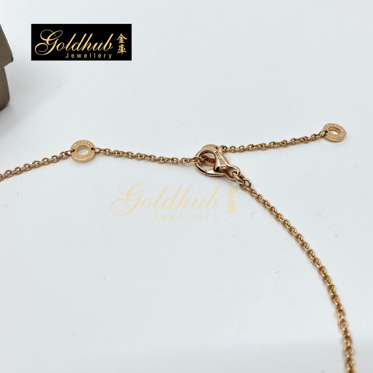 Bulgari B.zero1 Design Legend White Ceramic Necklace in Rose Gold